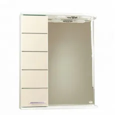 Dulap-oglindă pentru baie Mashtab Modern (60 cm), Beige