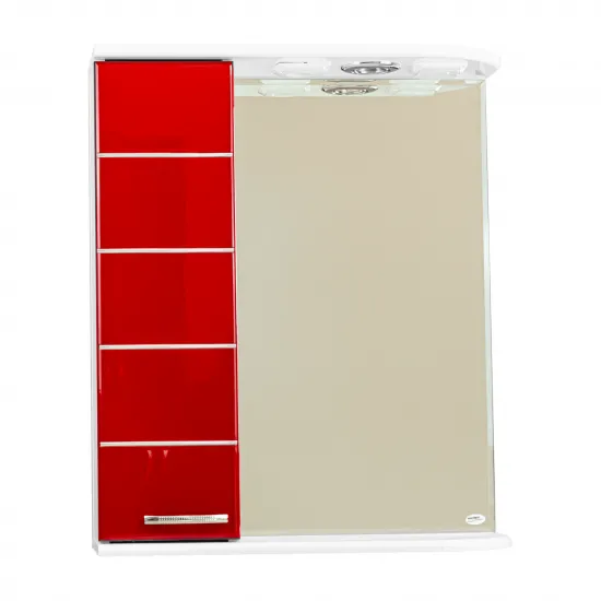 Шкаф-зеркало для ванной Mashtab Modern (60 см), Red