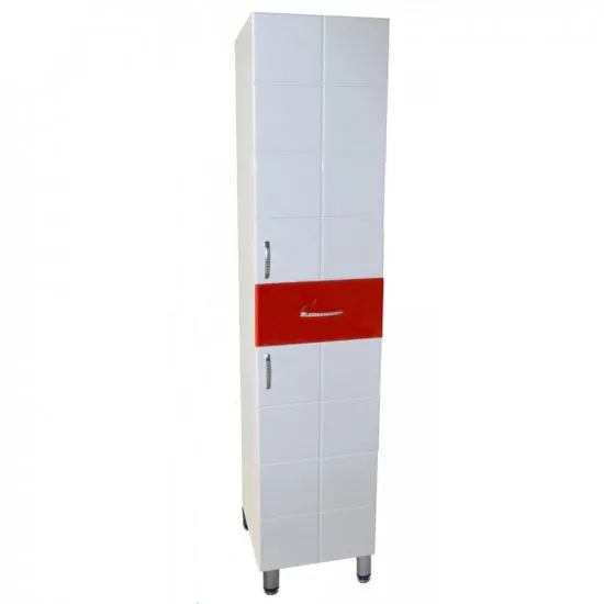 Dulap înalt pentru baie pardosealÄ? Mashtab Domino (35 cm), Red
