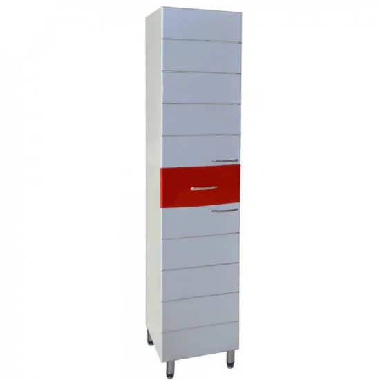 Шкаф-пенал для ванной напольный Mashtab Modern (35 см), Red
