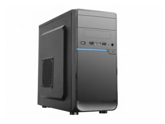 Корпус HPC D-08, Black/Blue (mATX)
