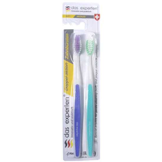 Набор зубных щеток Das Experten Doppel Action 1+1, Multicolor
