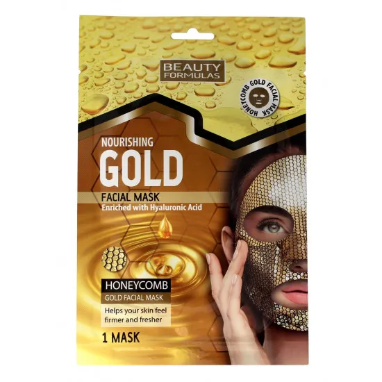 Beauty Formulas Gold Nourishing Facial Mask Honeycomb - Питательная маска для лица