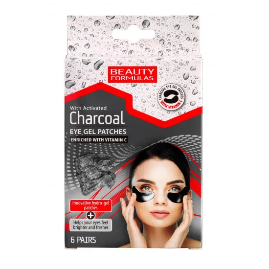 Beauty Formulas Charcoal Eye Gel Patches 6 Pairs - Патчи с активированным углем