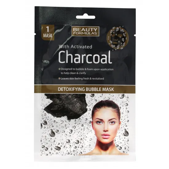 Beauty Formulas Deotxifying Bubble Mask with Activated Charcoal - Маска для лица пенящаяся