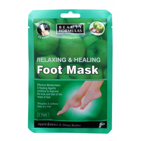 Masca pentru picioare cu efect de peeling Beauty Formulas Relaxing & Healing Foot Mask 1 pair