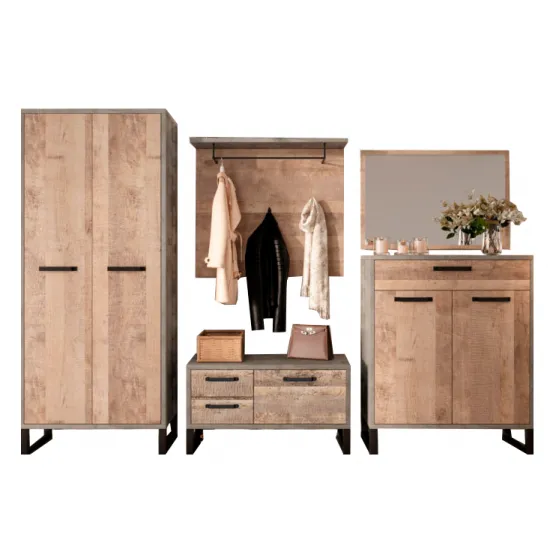 Модульная прихожая Sokme Бари (80 + 80 + 80 см), Вудкон / Дуб гранж песочный