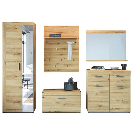 Модульная прихожая Sokme Фокус (65.1 + 80.1 + 80 см), Дуб артисан