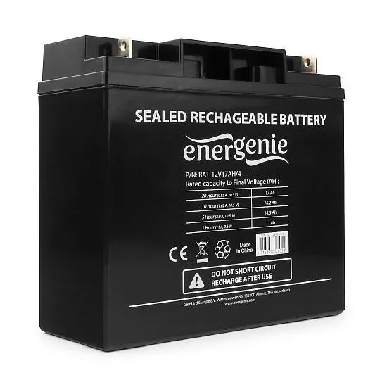 Аккумулятор для резервного питания Gembird BAT-12V17AH/4, 12 В 17 Ач