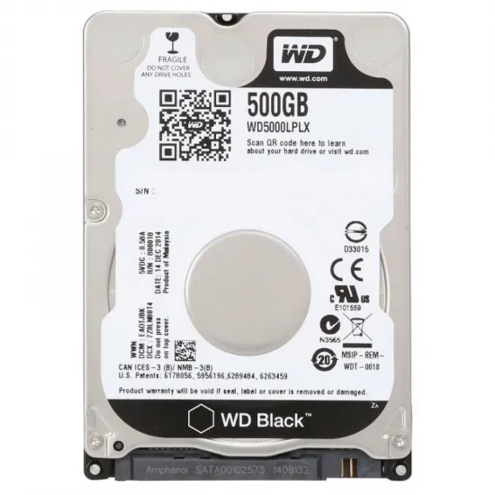 2.5" Unitate HDD 500 GB Western Digital Black WD5000LPLX-NP