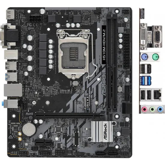 Матплата Asrock H510M-HDV/M.2 (LGA1200/Intel H510)