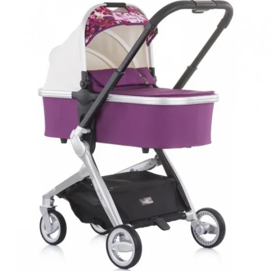 Cărucior 3-în-1 Chipolino Emotion KKEM02103WF white / flowers