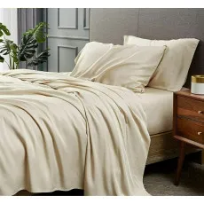 Lenjerie de pat Cottony Satin de Lux Uniton Beige (2 persoane EURO) Lenjerie de pat Cottony Satin de Lux Uniton Beige (2 persoane EURO)