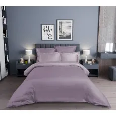 Lenjerie de pat Cottony Satin de Lux Uniton Mouve Deschis/Inchis (2 persoane EURO) Lenjerie de pat Cottony Satin de Lux Uniton Mouve Deschis/Inchis (2 persoane EURO)