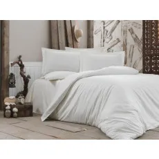 Lenjerie de pat Cottony Satin de Lux Stripe Ivory (2 persoane EURO) Lenjerie de pat Cottony Satin de Lux Stripe Ivory (2 persoane EURO)