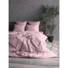 Lenjerie de pat Cottony Satin de Lux Stripe Pudra (2 persoane EURO) Lenjerie de pat Cottony Satin de Lux Stripe Pudra (2 persoane EURO)