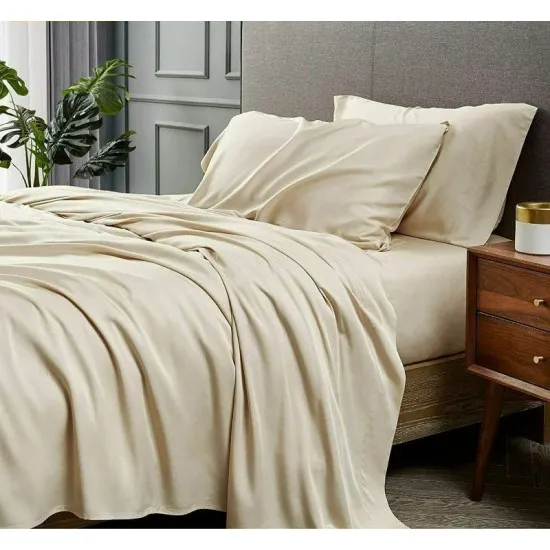Lenjerie de pat Cottony Satin de Lux Uniton Beige (2 persoane)