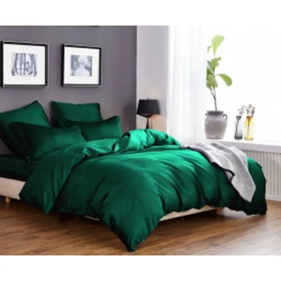 Lenjerie de pat Cottony Satin de Lux Uniton Smarald (2 persoane)