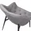 Scaun Decoprim Lotus, Stofa Grey+Black Legs