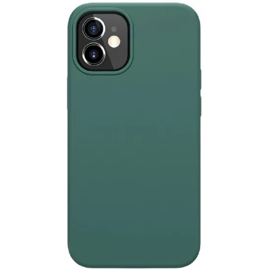 Husă Helmet Liquid Silicone pentru iPhone 12 Mini, Green