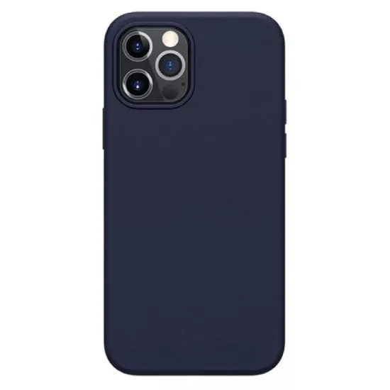 Husă Helmet Liquid Silicone pentru iPhone 12 Pro, Navy Blue