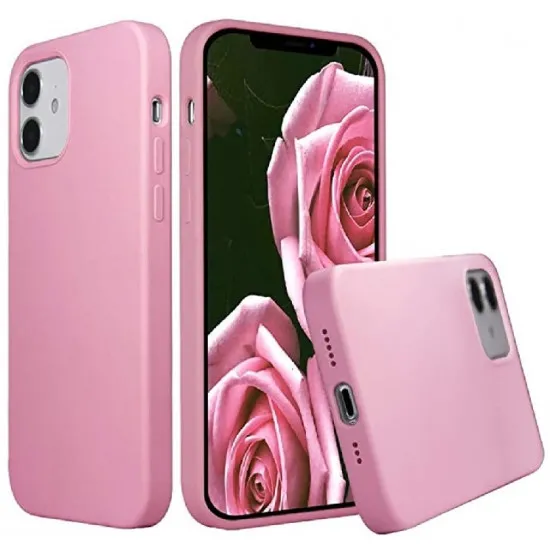 Husă Helmet Liquid Silicone pentru iPhone 12, Pink