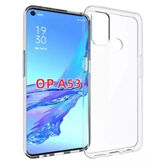 Husă Helmet Soft Clear pentru Oppo A53, Transparent