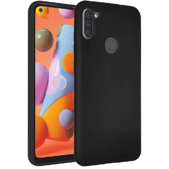 Husă Helmet Liquid Silicone pentru Samsung Galaxy A11, Black