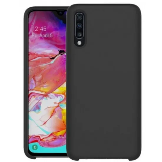 Husă Helmet Liquid Silicone pentru Samsung Galaxy A20S, Black