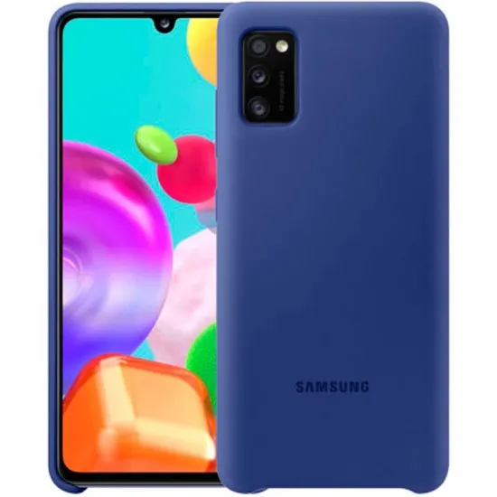 Husă Helmet Liquid Silicone pentru Samsung Galaxy A41, Blue