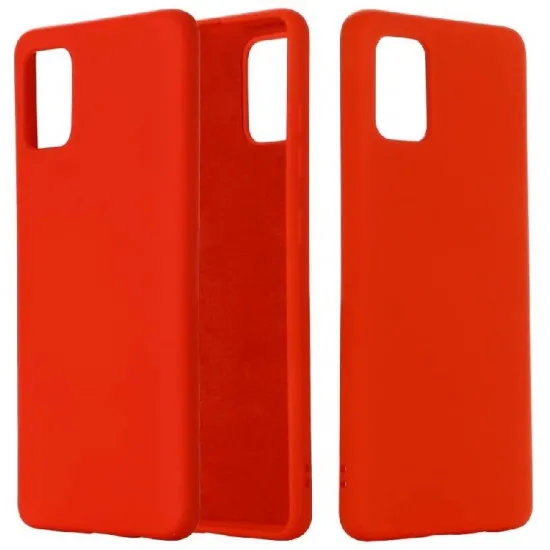 Husă Helmet Liquid Silicone pentru Samsung Galaxy A41, Red