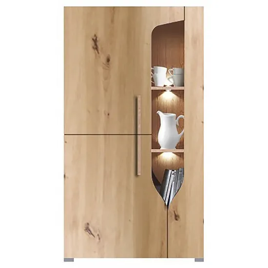 Dulap cu vitrină Fadome PORTO PR2a (82 cm), Дуб артисан