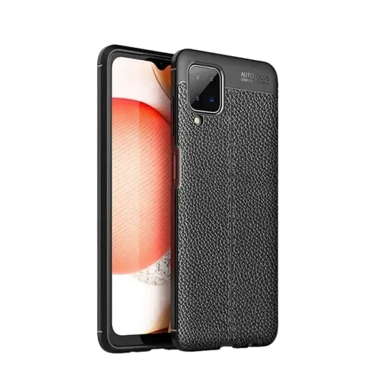 Husă Xcover Leather pentru Samsung Galaxy A12, Black