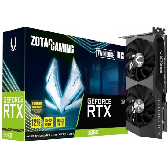 Placă video Zotac GeForce RTX 3060 Twin Edge OC 12GB GDDR6 (ZT-A30600H-10M) (12 GB/192 bit)