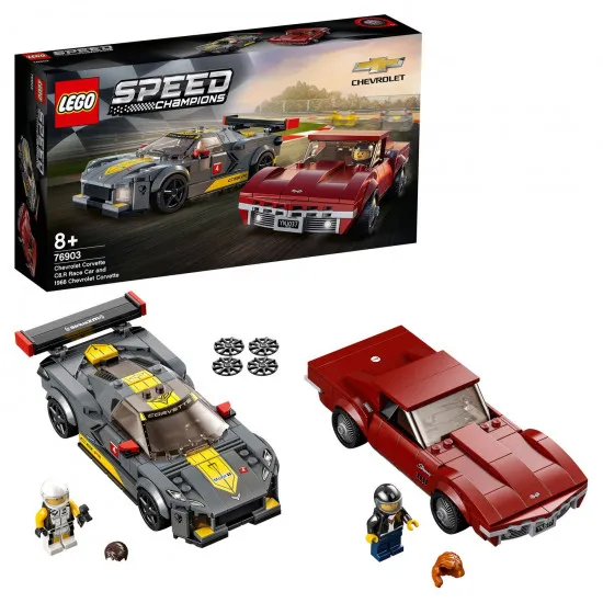 Lego Speed Champions 76903 Конструктор Chevrolet Corvette1968 and C8.R Race Car