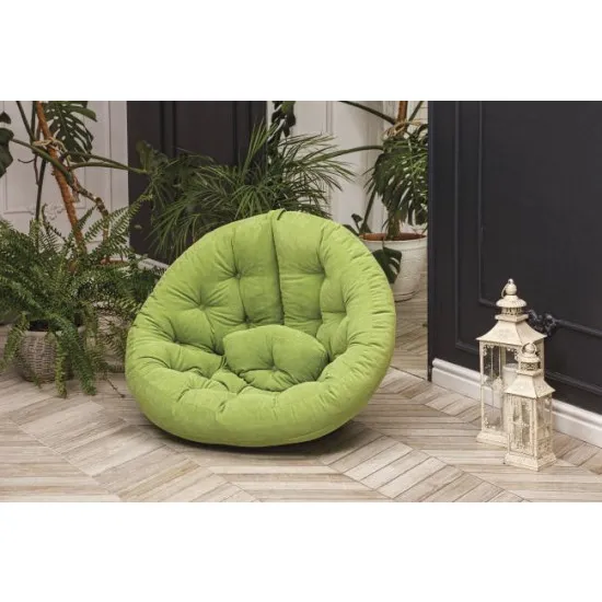 Fotoliu Олмеко "Форест" (бескаркасное), велюр текстура лайм