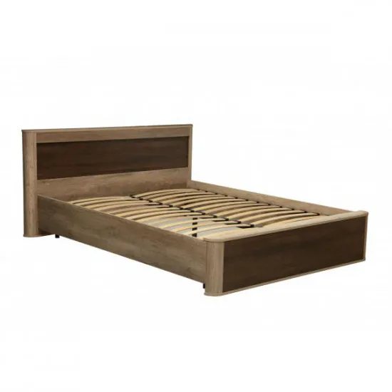Кровать Olmeco Фантазия 34.25-02 (160 x 200 см) с ортопедическим основанием, Дуб каньон / дуб кальяри
