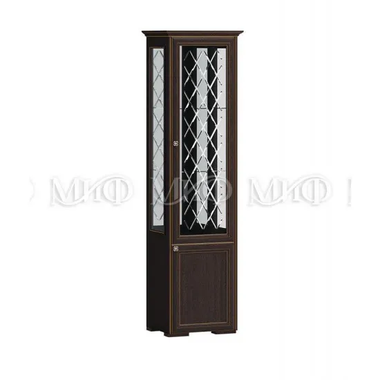 Пенал со стеклом МИФ ПАРМА (57.2 см), Дуб Венге