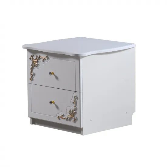 Noptieră Розалия (0456.3-02) (49.5 cm), Белый / белая эмаль / золото