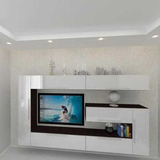 Living Bafimob L-7 (270 cm), Corton Stejar/Alb