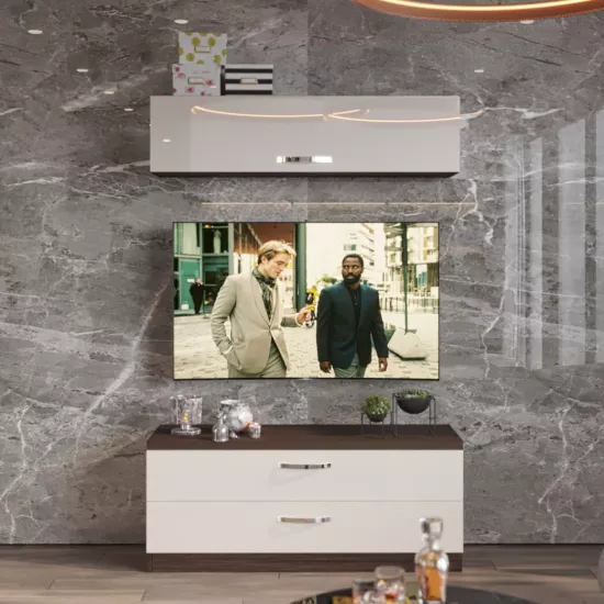 Living Bafimob X-1 (120 cm), Mokka/Bianco-bej Luciu