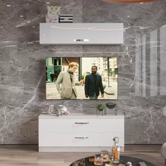 Living Bafimob X-1 (120 cm), Corton Stejar/Alb Luciu