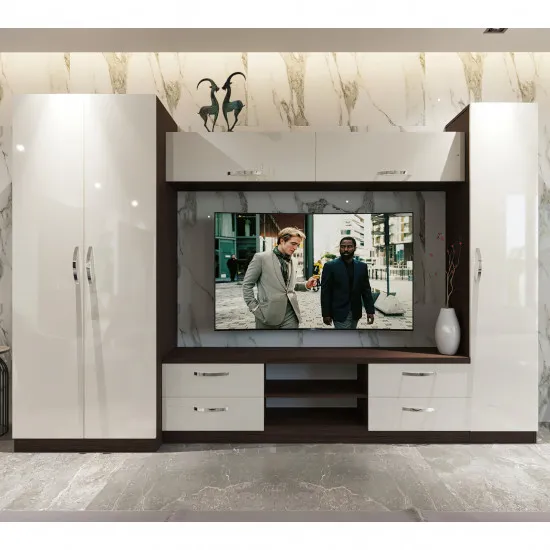 Living Bafimob Elena X (TV-1,8) (300 cm), Mokka/Bianco-bej