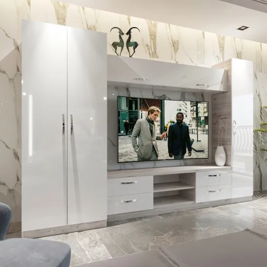 Living Bafimob Elena X (TV-1,8) (300 cm), Corton Stejar/Alb