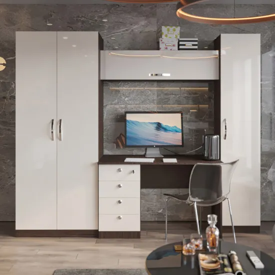 Living Bafimob Iliușa X (240 cm), Mokka/Bianco-bej