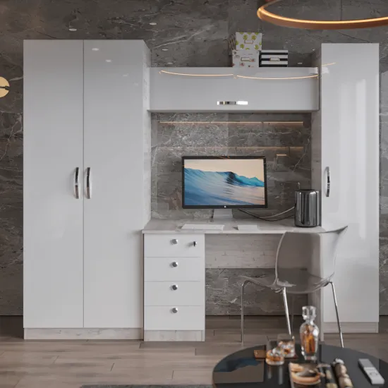 Living Bafimob Iliușa X (240 cm), Corton Stejar/Alb