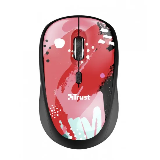 Мышь беспроводная Trust Yvi Wireless Mouse Red Brush