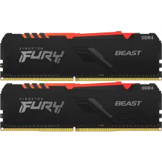 Модули памяти DDR4 16GB (2x8) Kingston FURY Beast RGB KF437C19BBAK2/16 (DIMM/3733 МГц)