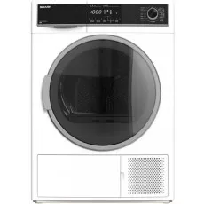 Uscător de rufe Sharp KDNHH9S8GW3EE, White/Black Uscător de rufe Sharp KDNHH9S8GW3EE, White/Black
