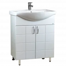 Тумба с раковиной Mashtab Domino (Basic) 65 см 2 дверцы, White Тумба с раковиной Mashtab Domino (Basic) 65 см 2 дверцы, White